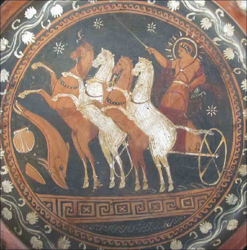 бог Гелиос на колеснице